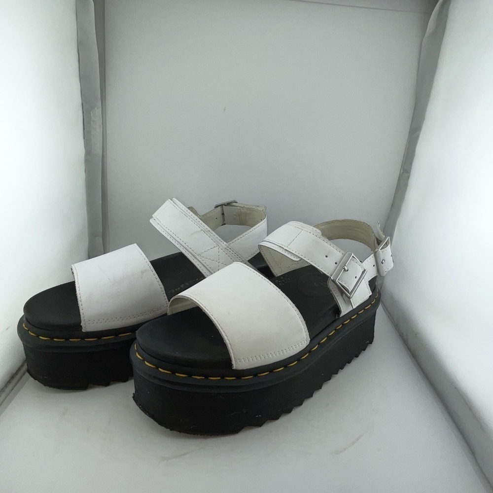 Dr.Martens Womens Sandal Platform White Leather Size Eu-39 Uk-6 Usa-8 - Picture 12 of 12